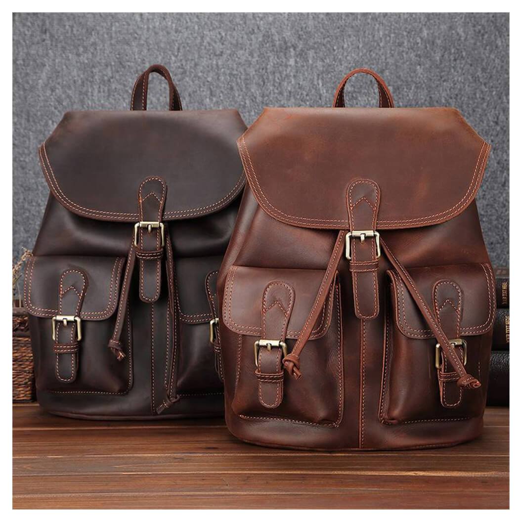 Leather Satchel Backpack Rucksack - Image 3