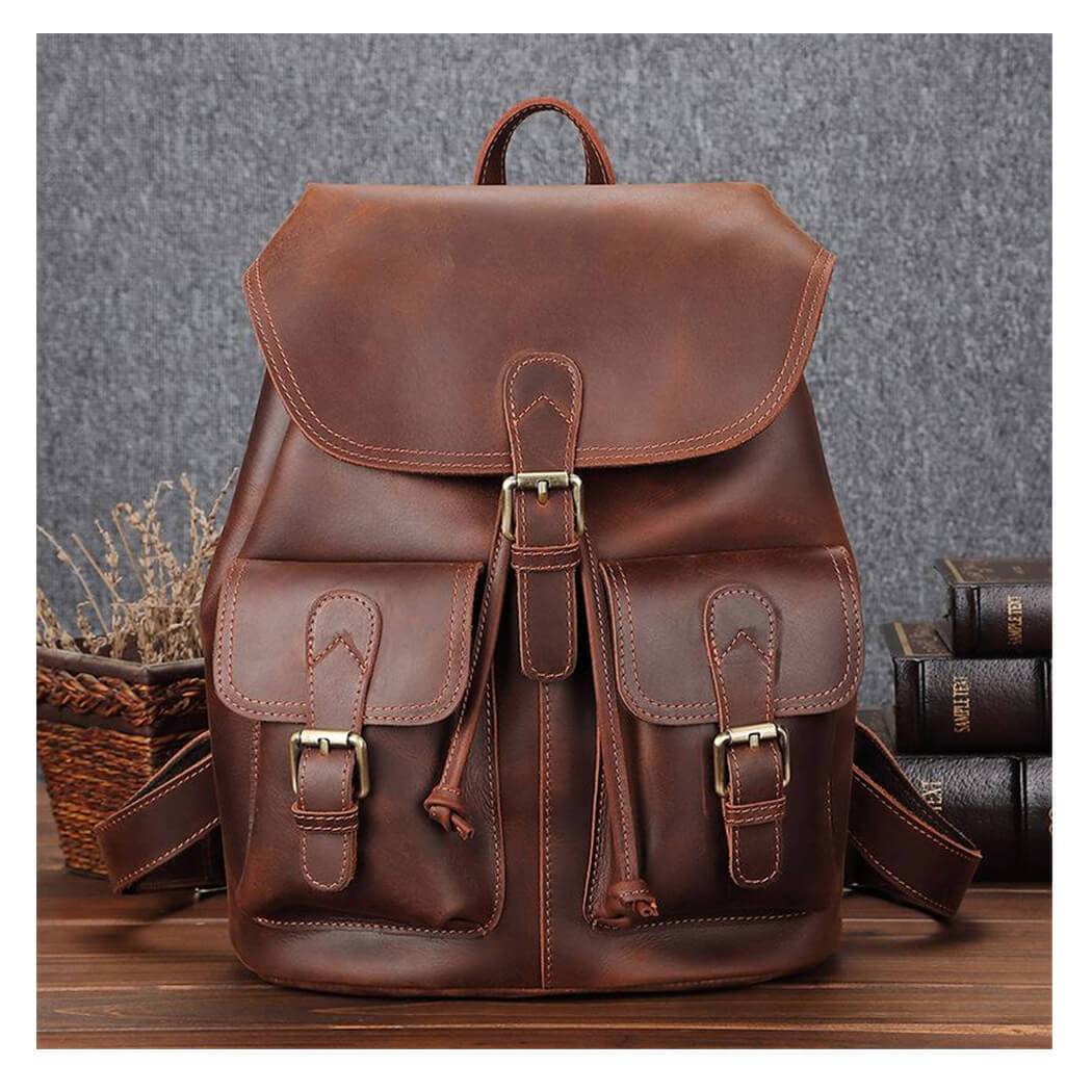 Leather Satchel Backpack Rucksack - Image 6