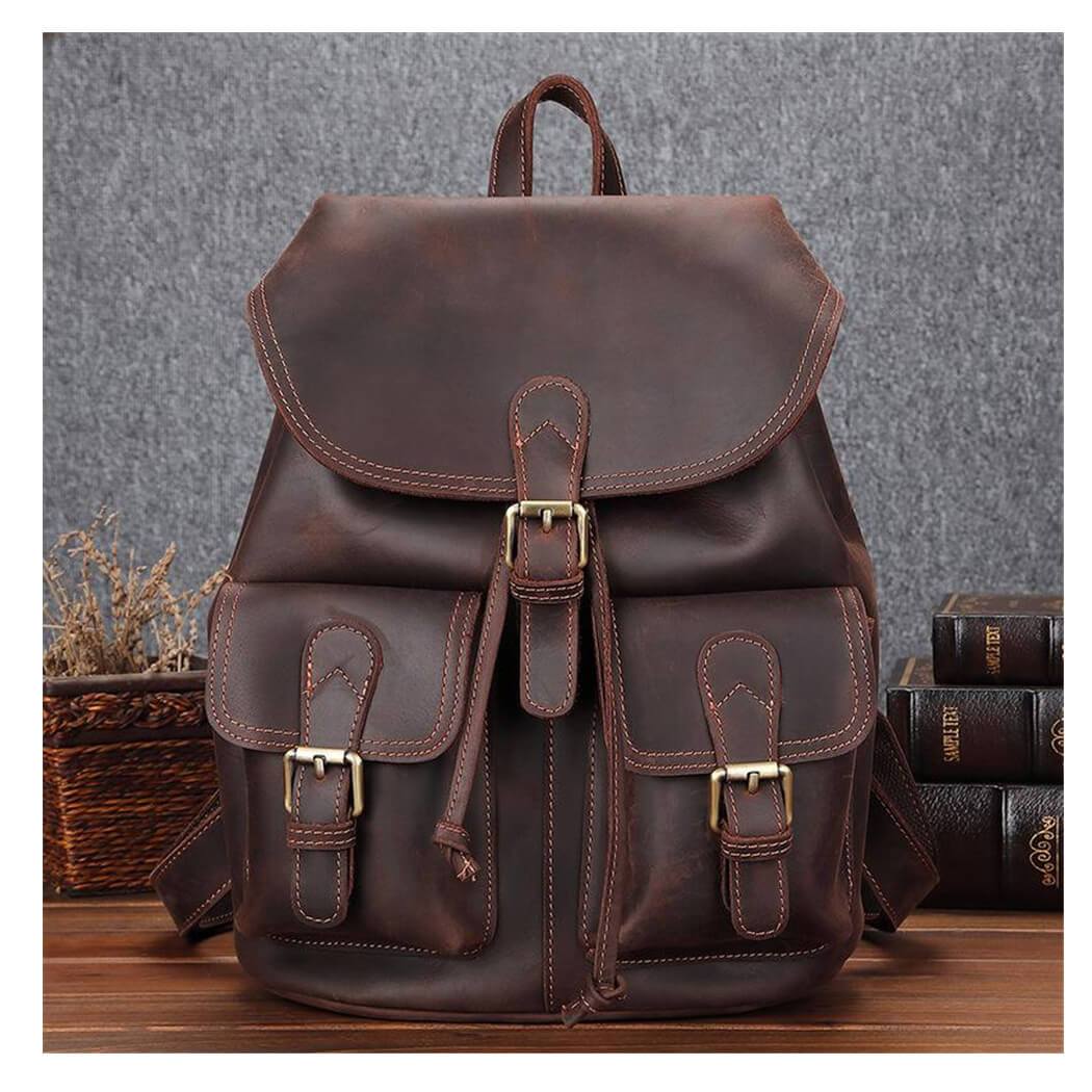 Leather Satchel Backpack Rucksack - Image 7