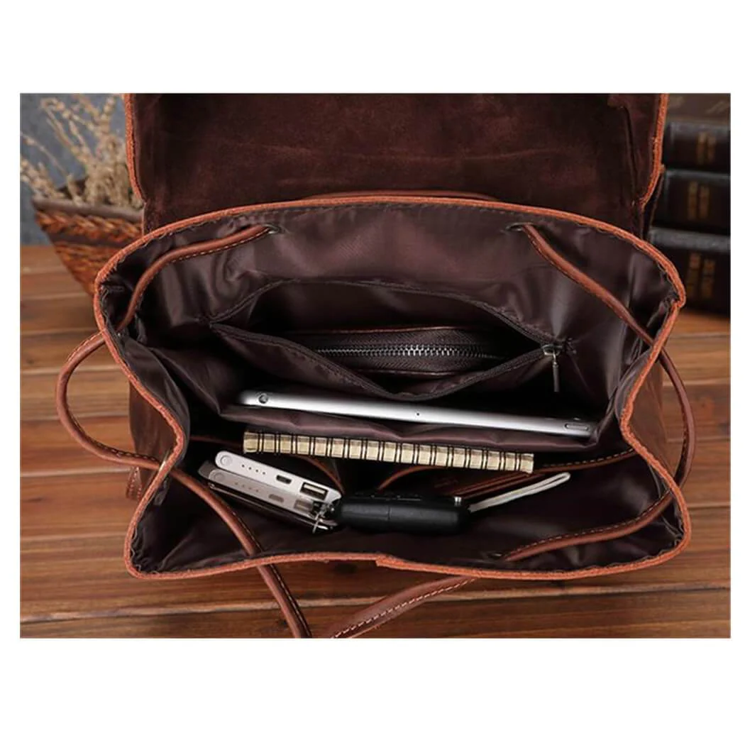 Leather Satchel Backpack Rucksack - Image 8