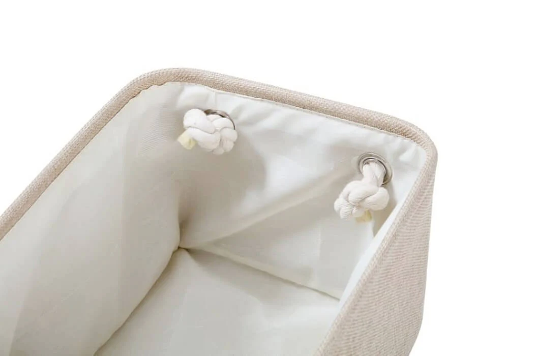 Fabric Storage Boxes Light Khaki - Image 35