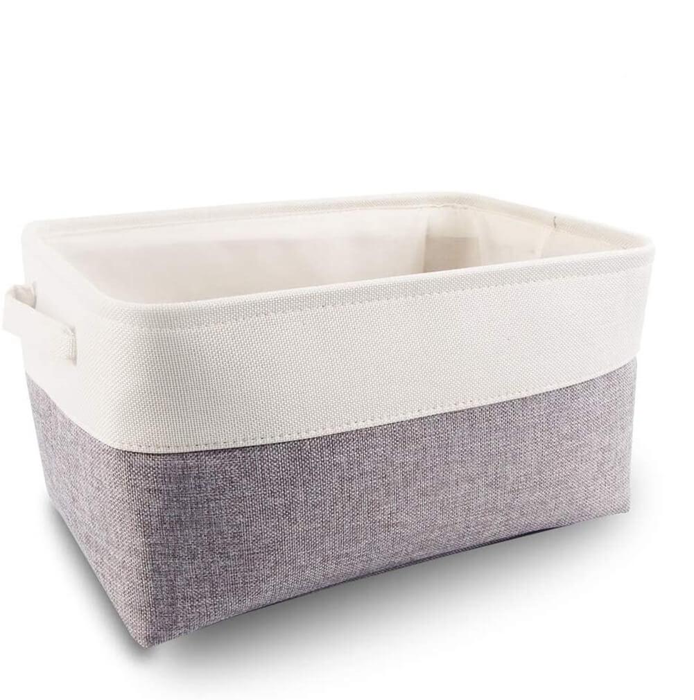6 Pack White Grey Fabric Boxes for Cupboards - Image 15