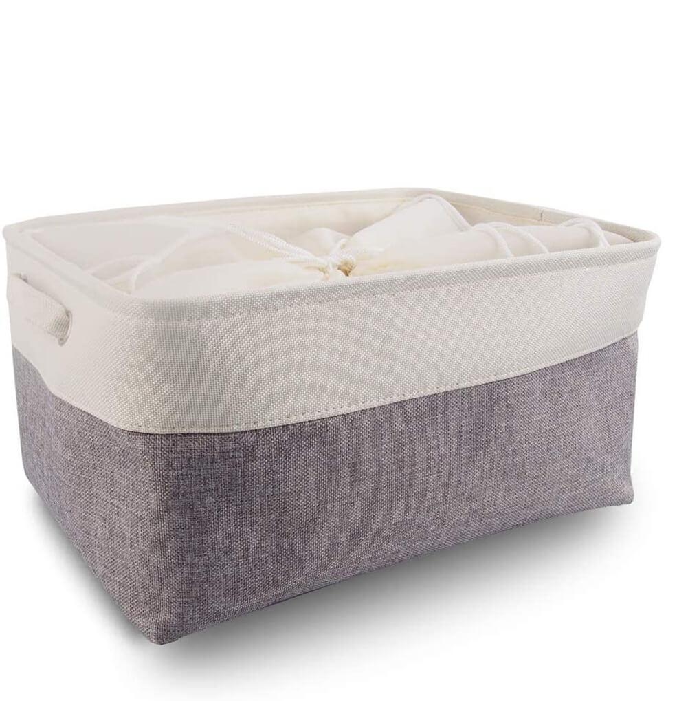 6 Pack White Grey Fabric Boxes for Cupboards - Image 22