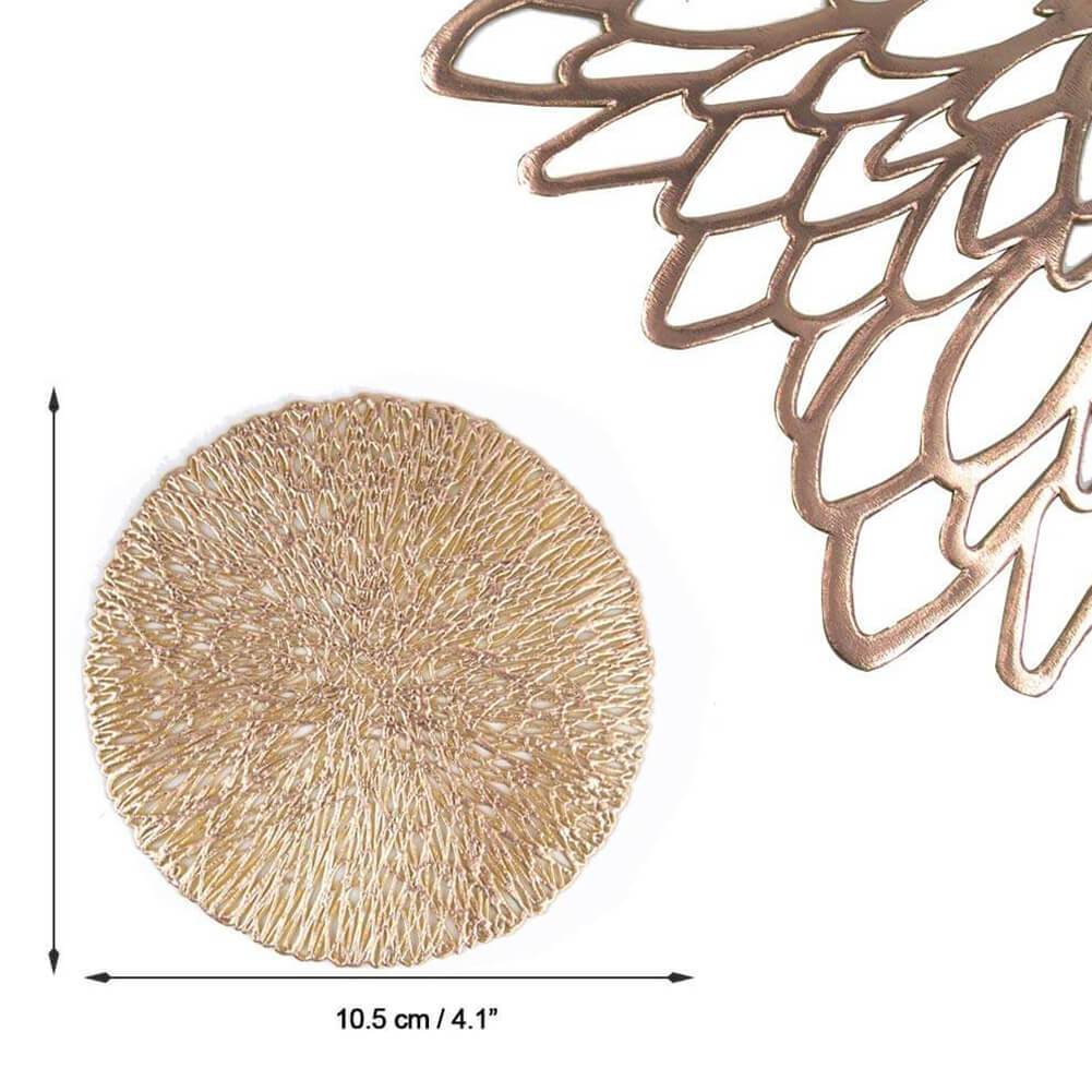 MANGATA Gold Coasters Round Set, Heat Resistant Cup Mats for Drinks Glass, Tea Cups, Coffee Mugs (Placemat Not Include/Non-Slip） - Image 13