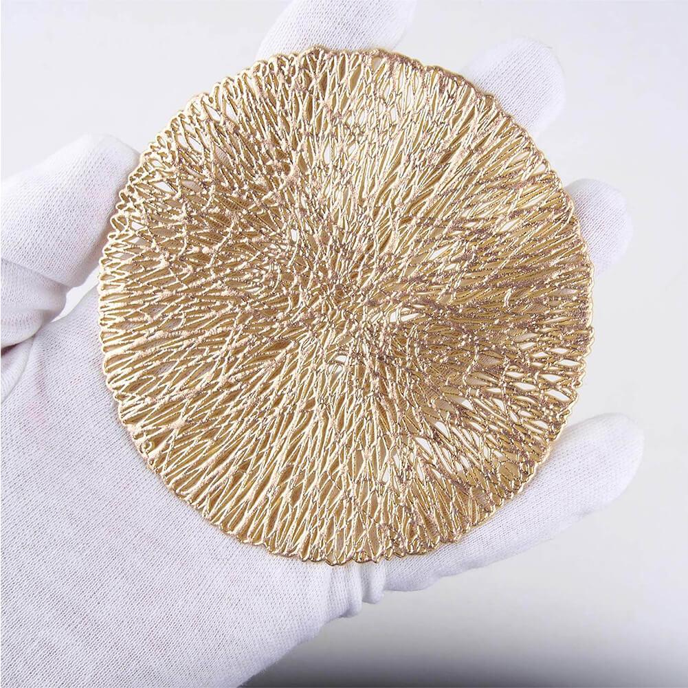 MANGATA Gold Coasters Round Set, Heat Resistant Cup Mats for Drinks Glass, Tea Cups, Coffee Mugs (Placemat Not Include/Non-Slip） - Image 8