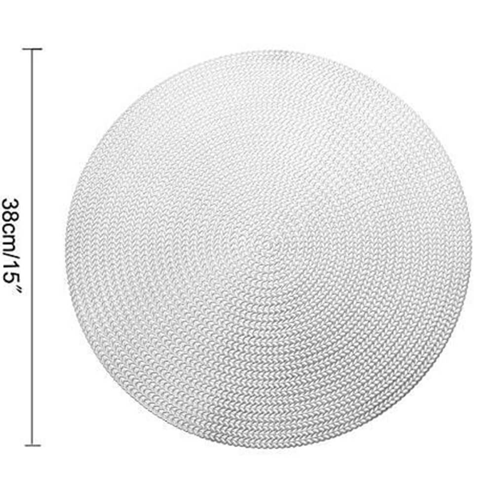 MANGATA Gold Placemats and Coaster Sets, Round PVC Placemat Washable Hollow Table Mats Set for Kitchen Dining Table - Image 4