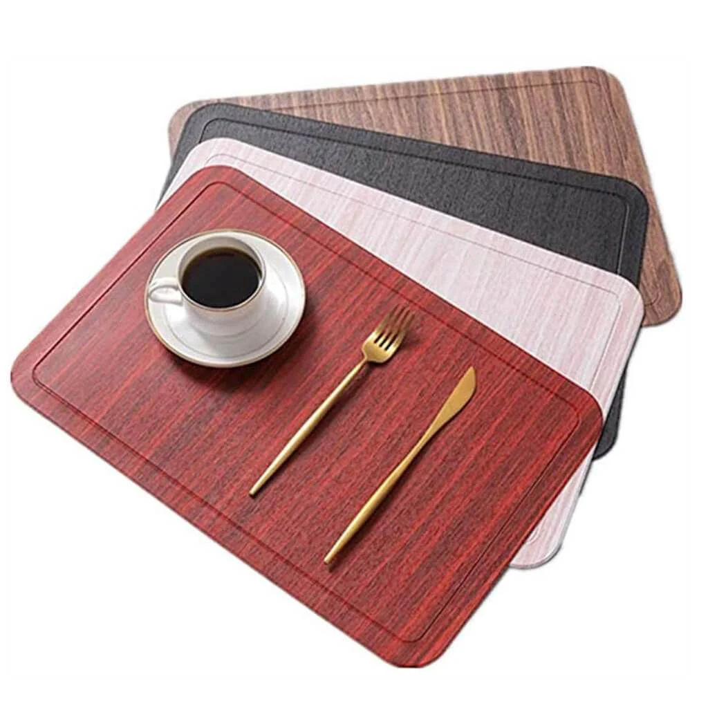 Mangata Table Mats, Washable Leather Placemats, Non-Slip Heat Resistant Table Place Mats for Dining Table (Set of 4) - Image 5