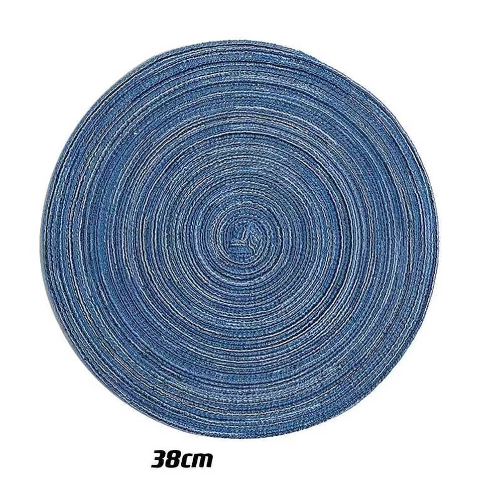 Natural Cotton Place Mat Set of 6 Washable Round Ramie Placemat For Decor Holiday Party - Image 10