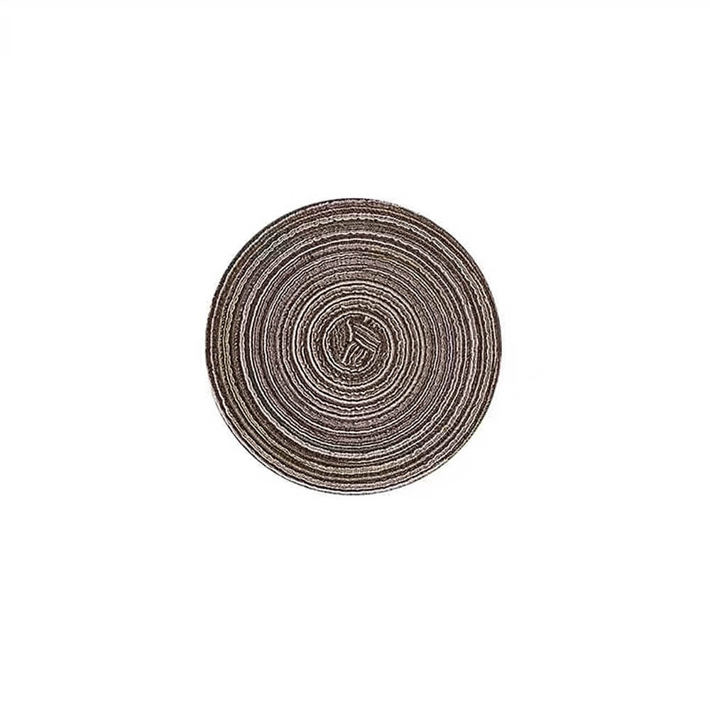 Natural Cotton Place Mat Set of 6 Washable Round Ramie Placemat For Decor Holiday Party - Image 16