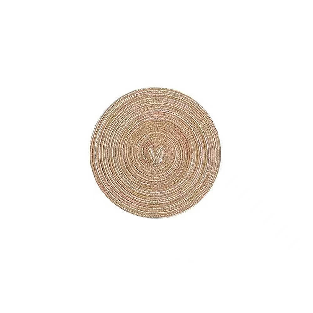 Natural Cotton Place Mat Set of 6 Washable Round Ramie Placemat For Decor Holiday Party - Image 17