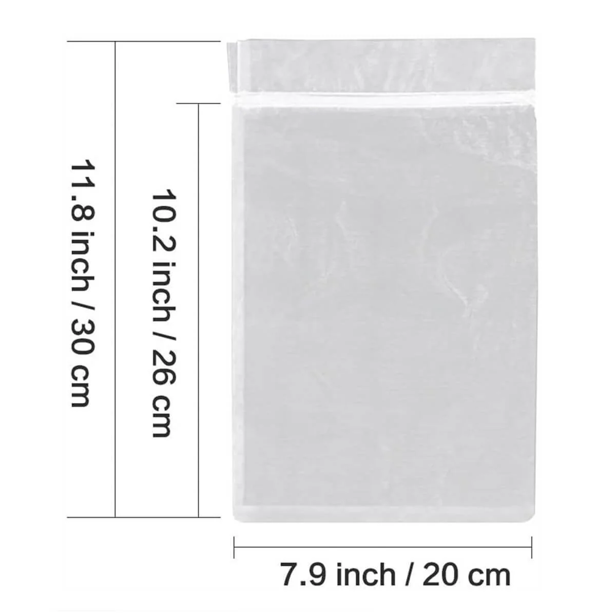 Organza Gift Bags, 20 x 30 cm/7.9 x 11.8 Inches Pack of 10 (White) - Image 5