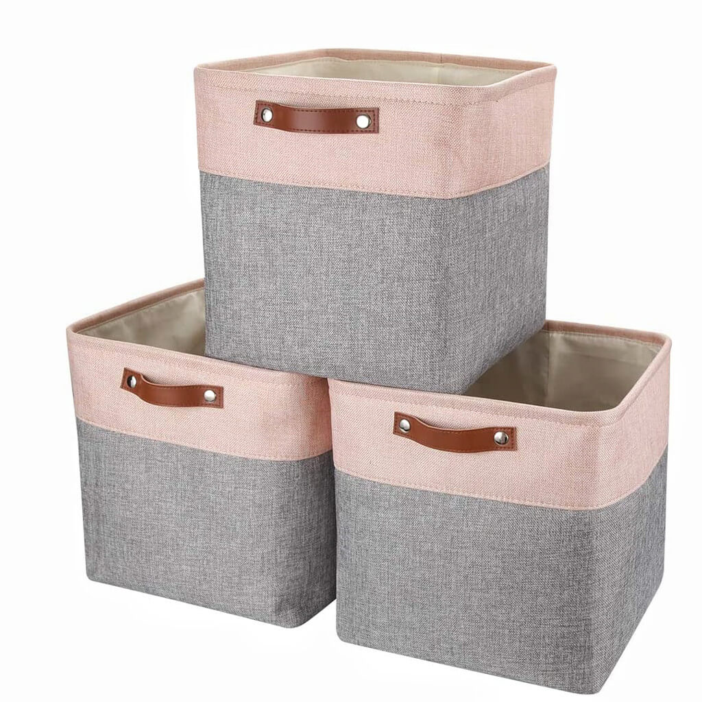 Large Foldable Cubes Pink 33x38x33 CM - Image 8