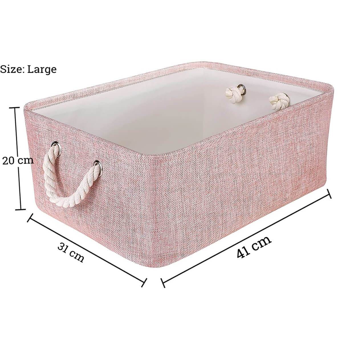 Pink Storage Box Foldable Storage Basket - Image 8