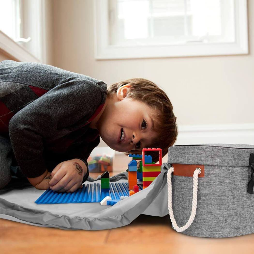 Portable Large Play Mat and Toy Storage Organizer Baskets - Image 4