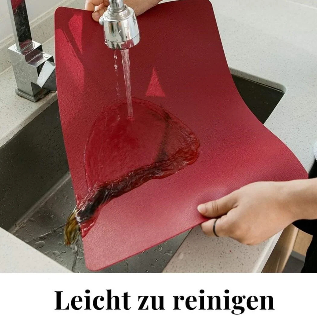 Red Faux Leather Place Mat for Kitchen Tables mangata - Image 3