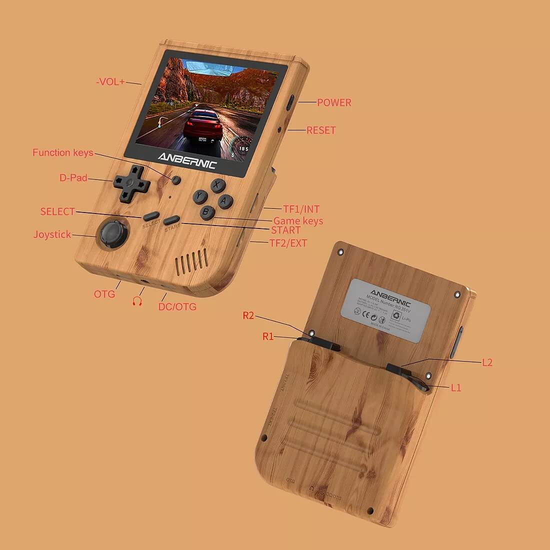 RG351V Handheld 32GB TF Card 5433 Games Retro Emulation Game Console WiFi Function 3.5-Inch - Image 7