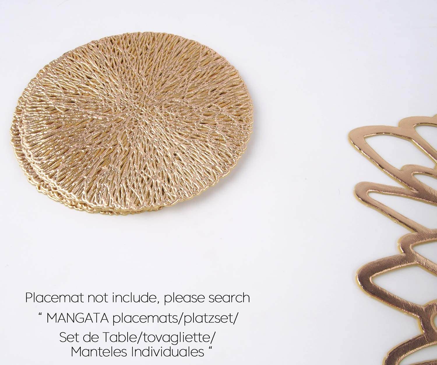 4PCS/Set Round Gold Coasters - Image 5