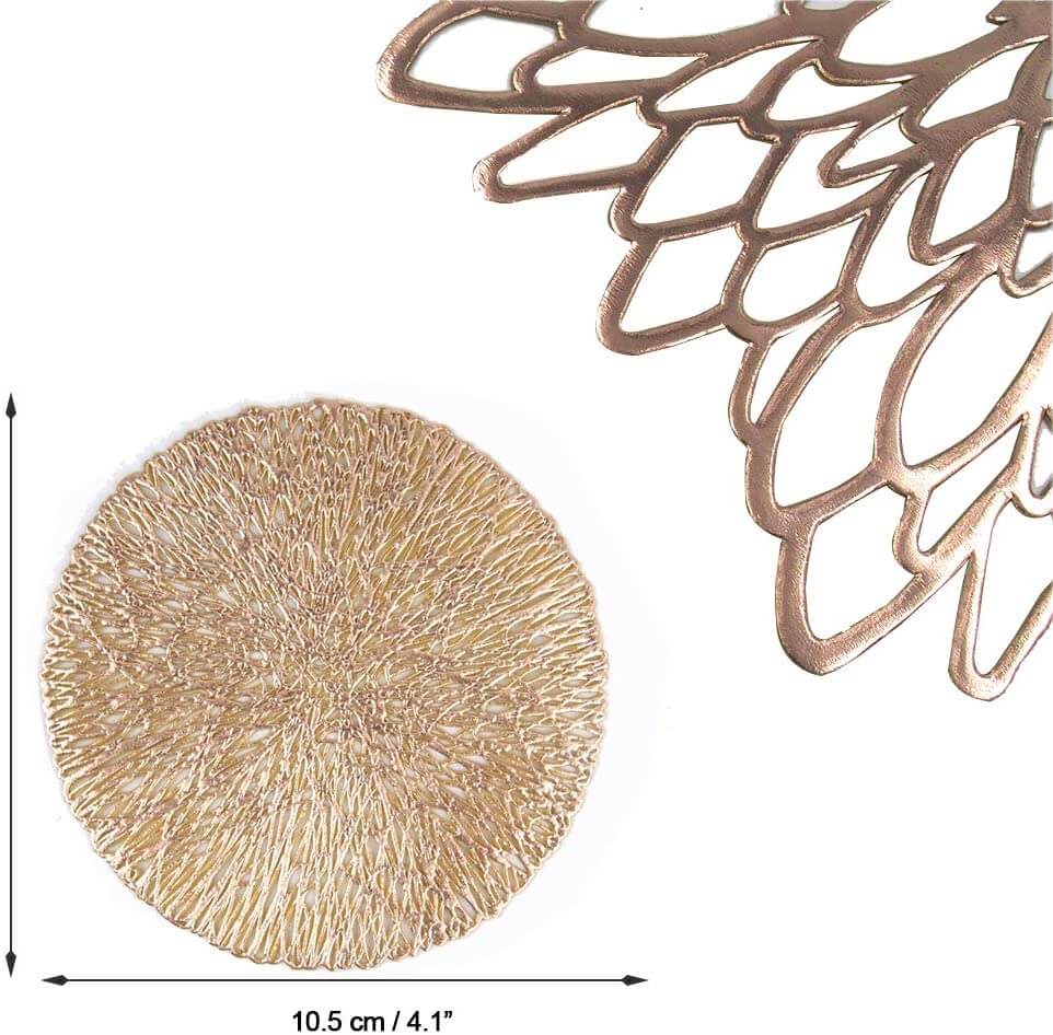 4PCS/Set Round Gold Coasters - Image 8