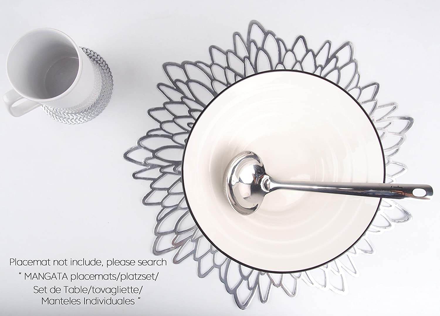 4PCS/Set Round Silver Coasters - Wheat - Image 7