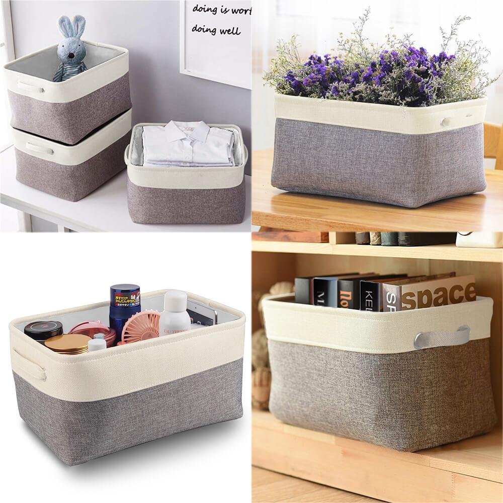White Grey Fabric Box - Image 10