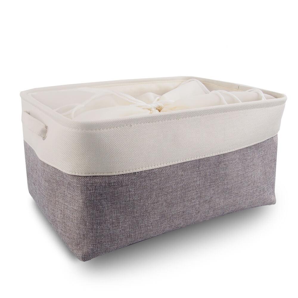 White Grey Fabric Box - Image 13