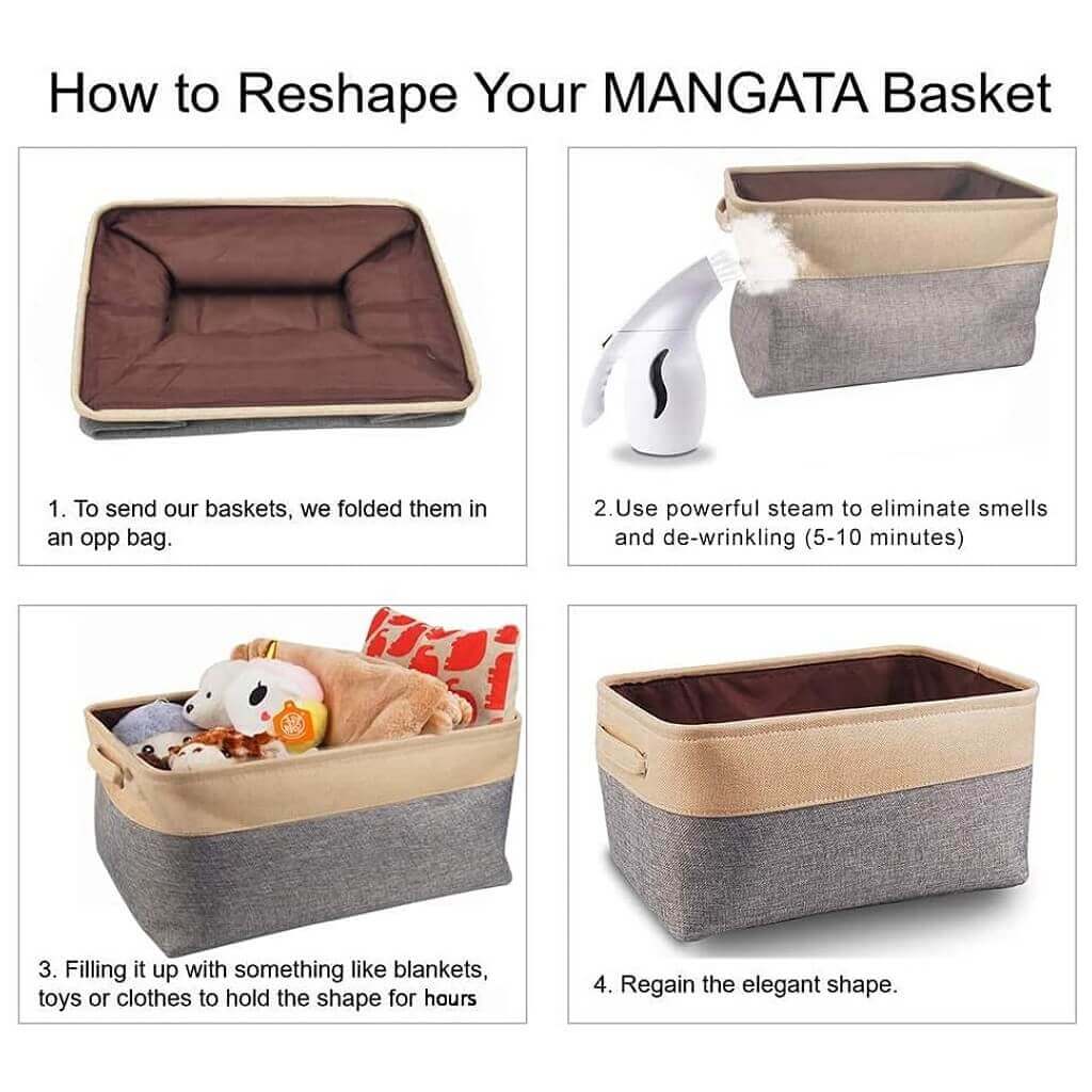 White Grey Fabric Box - Image 24