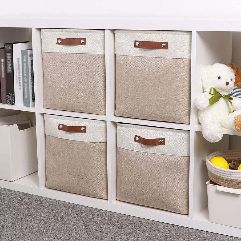 Storage Cubes Boxes 33cm with Leather Handles (33 * 33 * 33cm) - Image 17