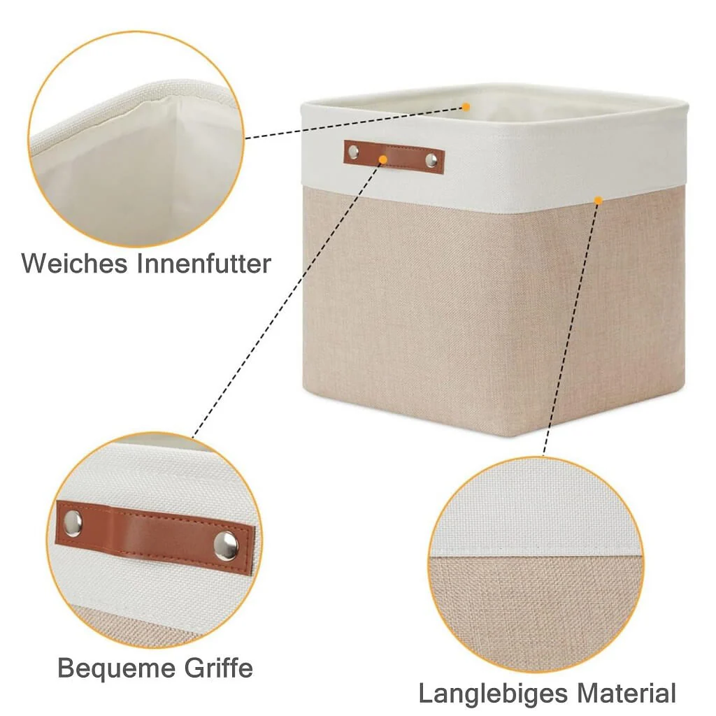 Storage Cubes Boxes 33cm with Leather Handles (33 * 33 * 33cm) - Image 18