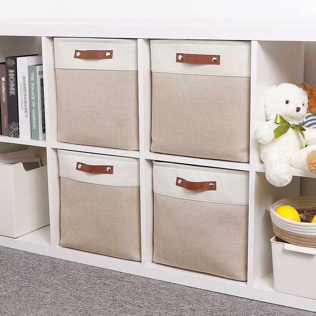 Storage Cubes Boxes 33cm with Leather Handles (33 * 33 * 33cm) - Image 28