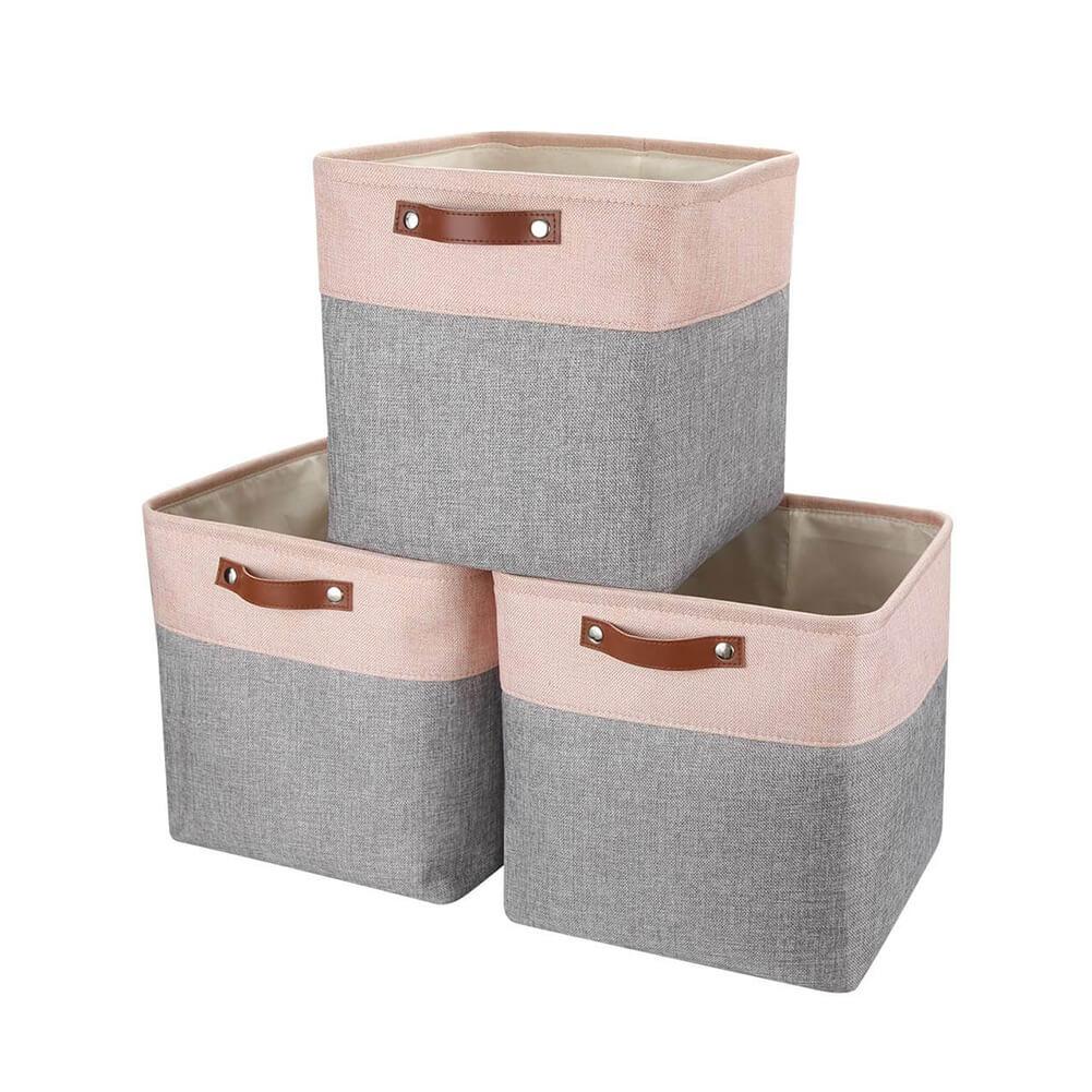 Storage Cubes Boxes 33cm with Leather Handles (33 * 33 * 33cm) - Image 42