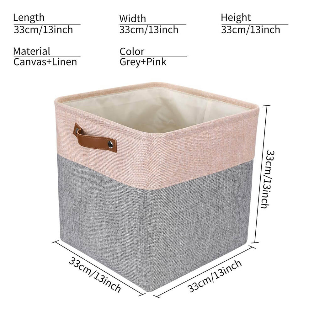 Storage Cubes Boxes 33cm with Leather Handles (33 * 33 * 33cm) - Image 44