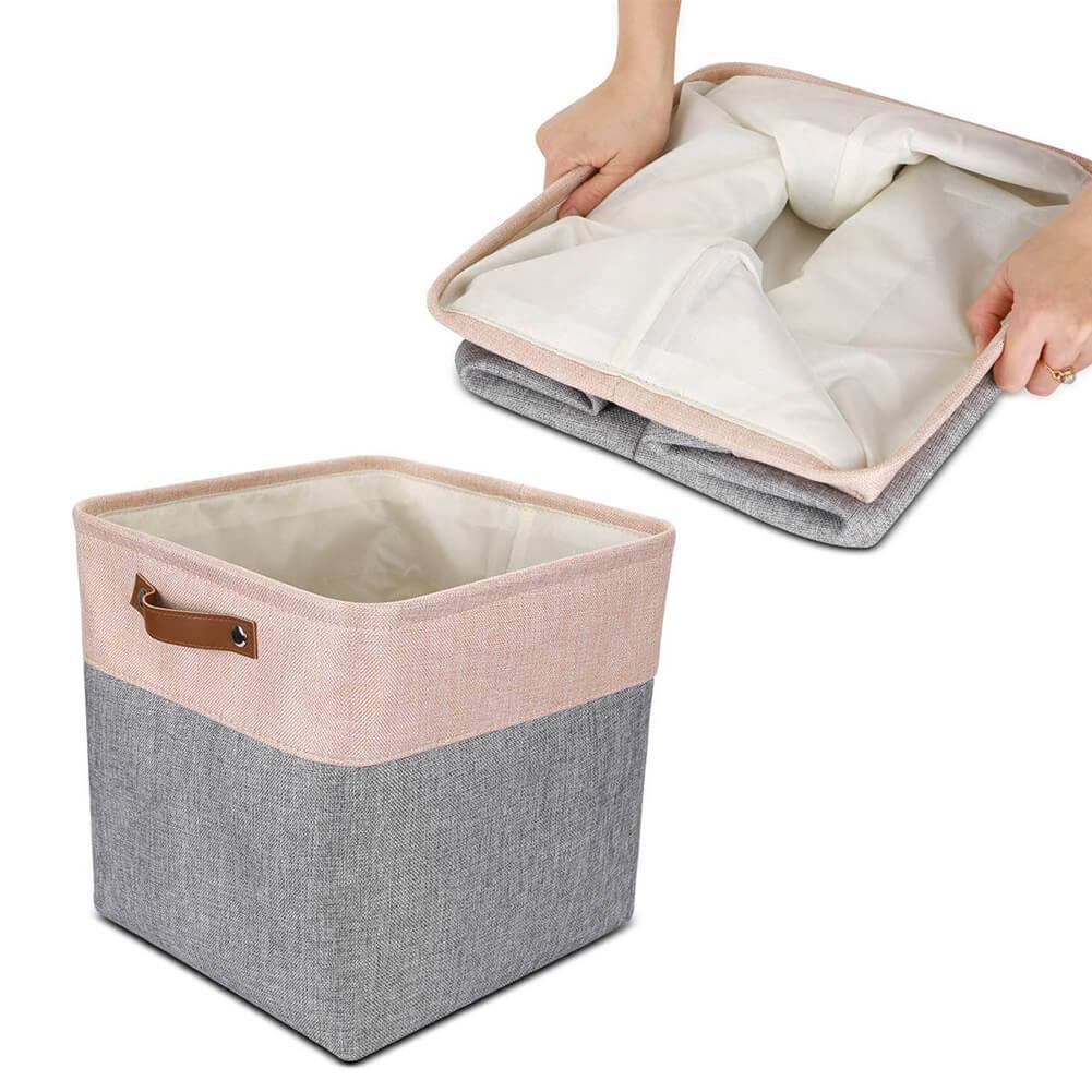 Storage Cubes Boxes 33cm with Leather Handles (33 * 33 * 33cm) - Image 46