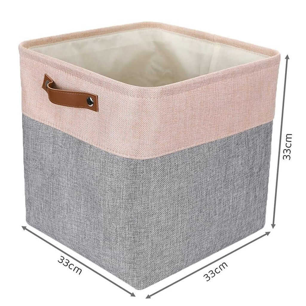 Storage Cubes Boxes 33cm with Leather Handles (33 * 33 * 33cm) - Image 5