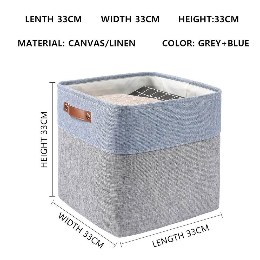 Storage Cubes Boxes 33cm with Leather Handles (33 * 33 * 33cm) - Image 54