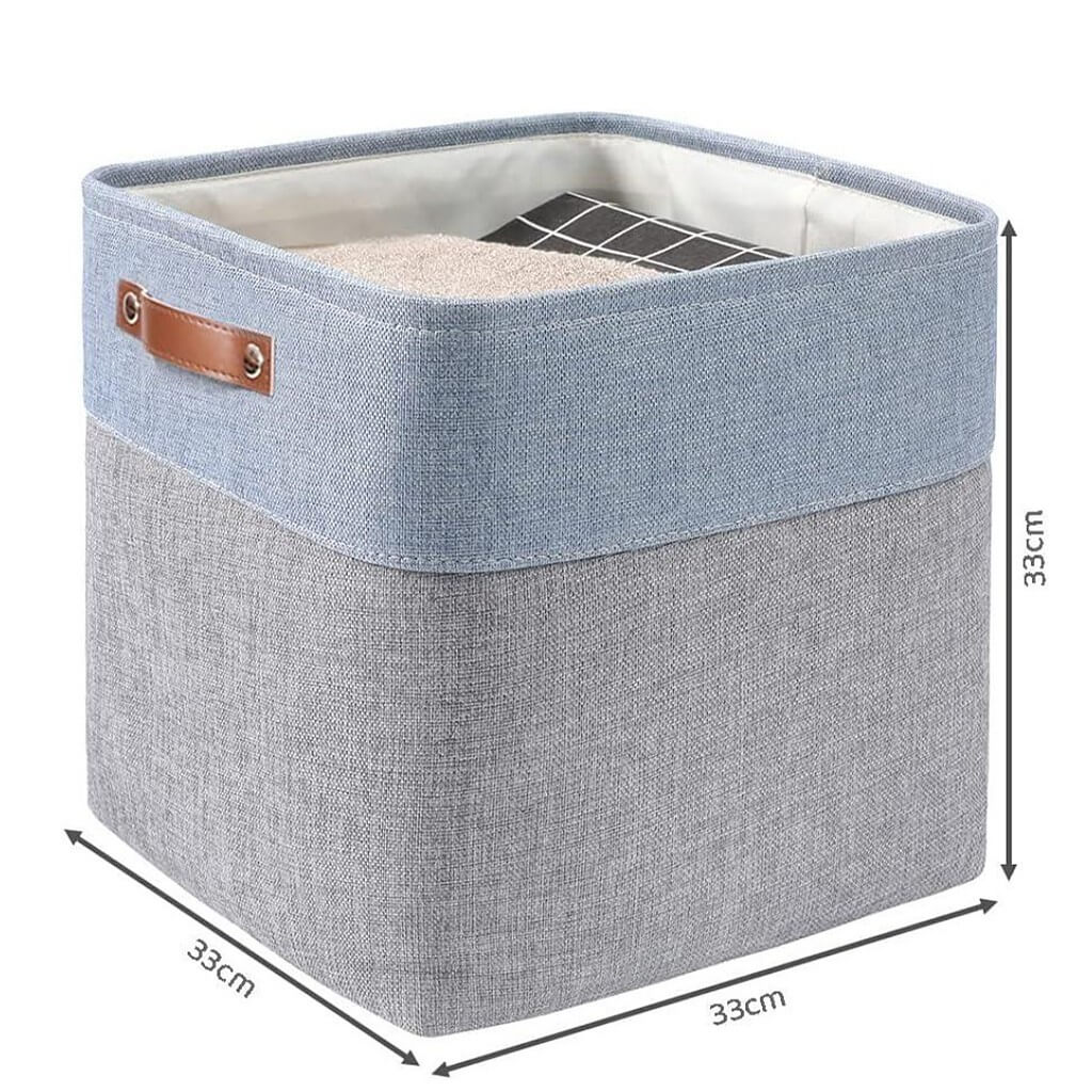 Storage Cubes Boxes 33cm with Leather Handles (33 * 33 * 33cm) - Image 9