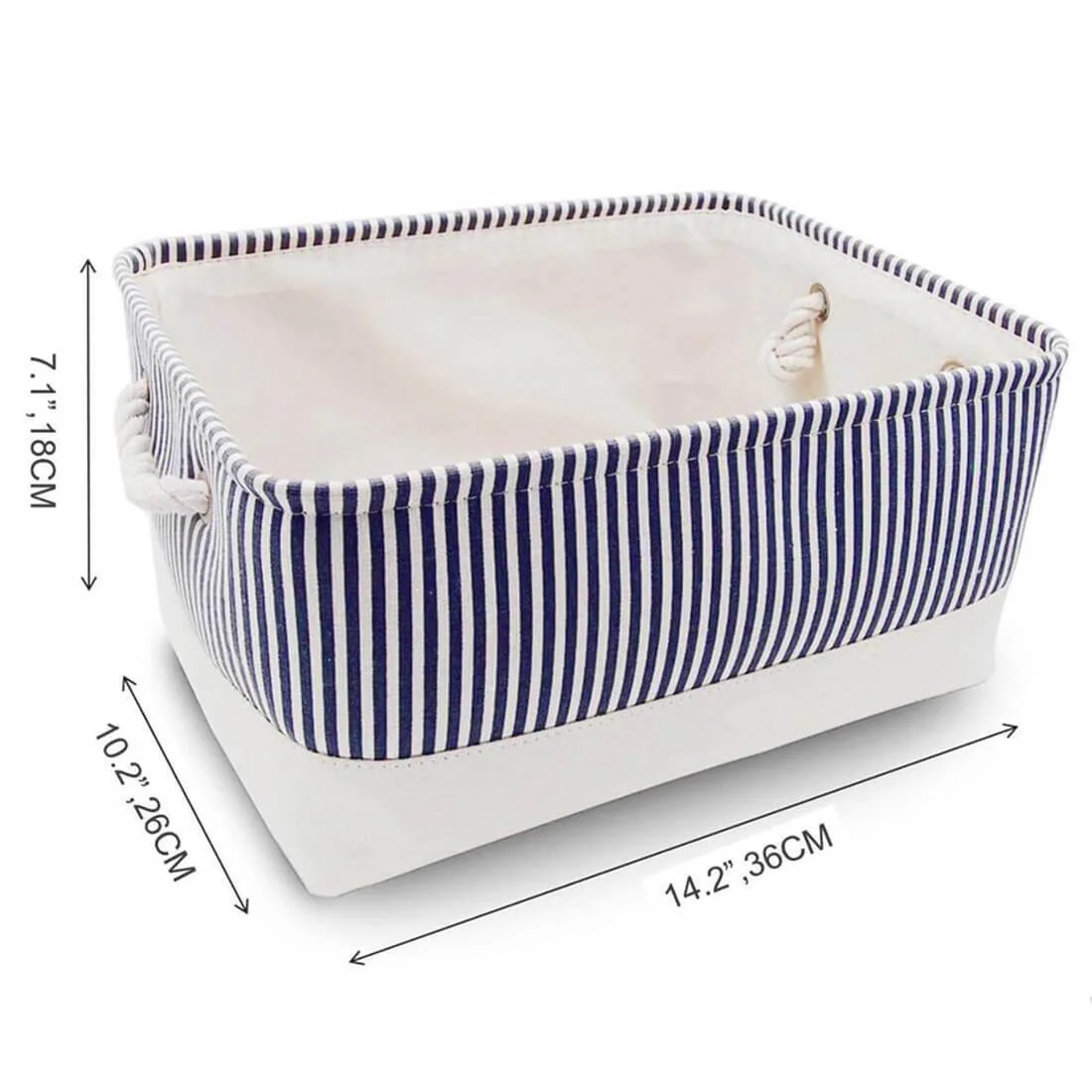 Stripe Thickened Canvas Storage Box - Image 10