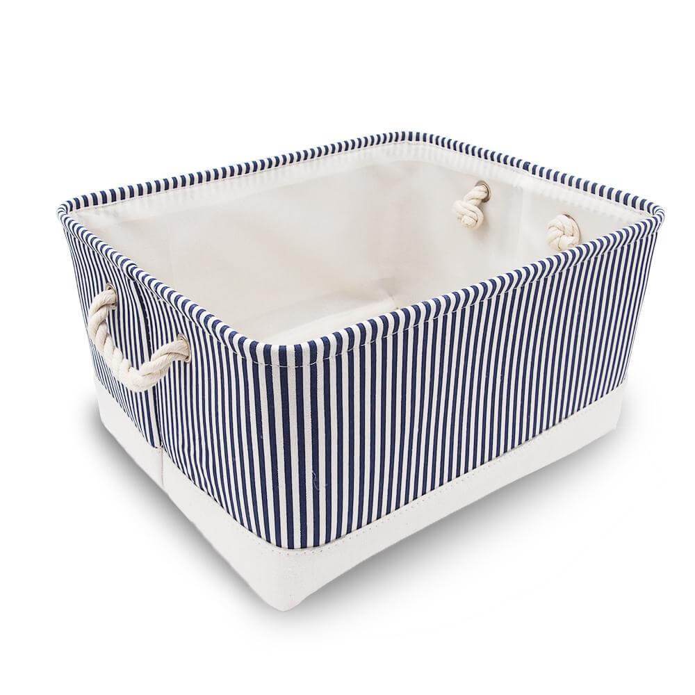 Stripe Thickened Canvas Storage Box - Image 14