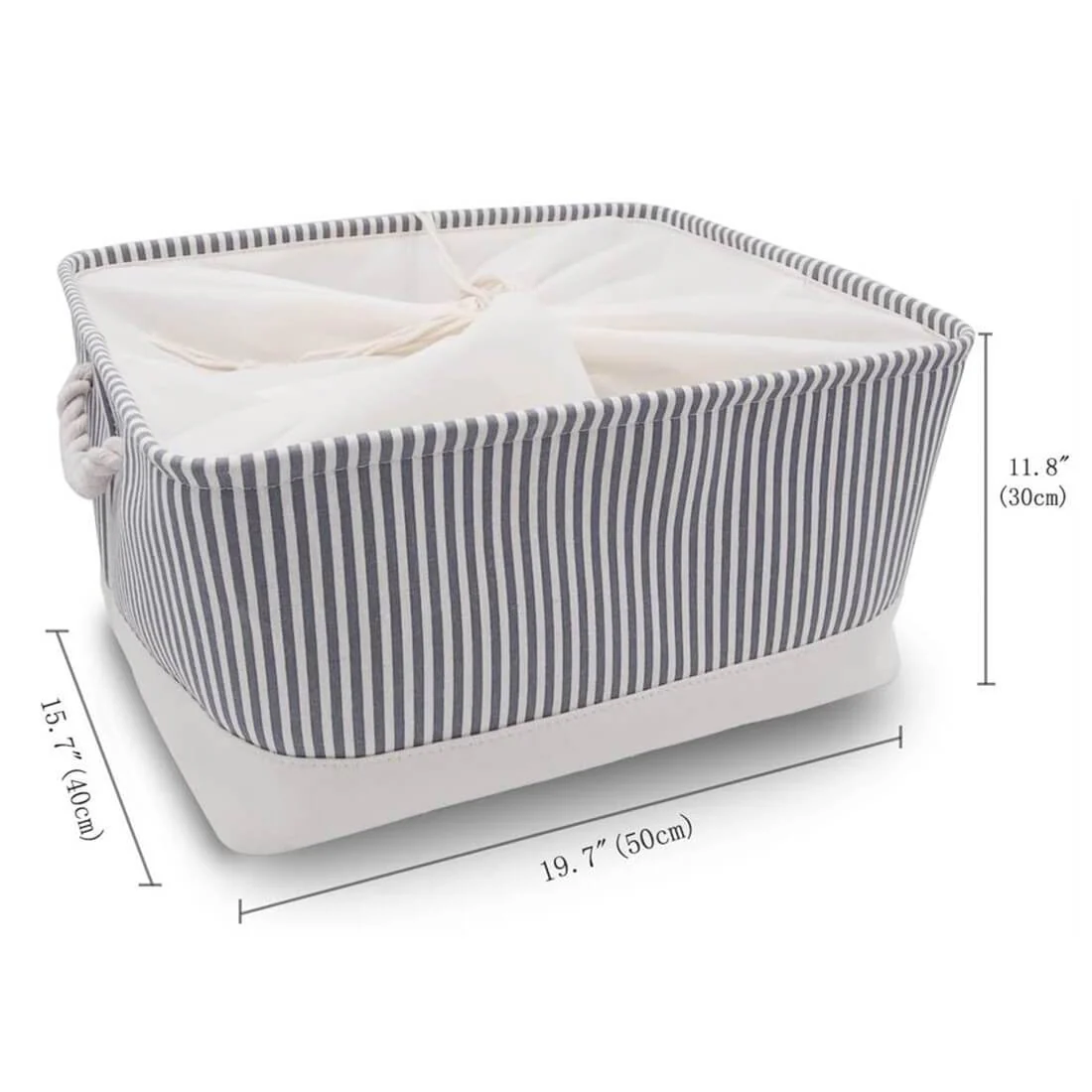 Stripe Thickened Canvas Storage Box - Image 25