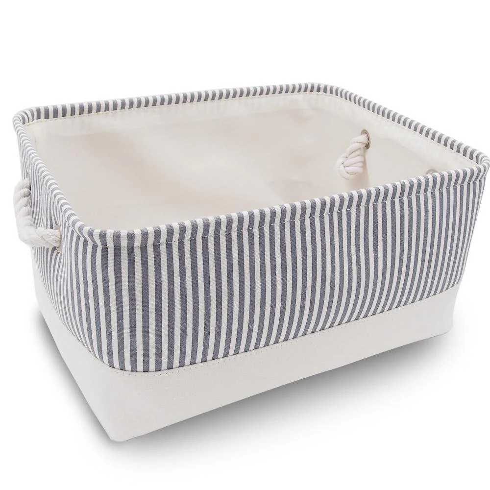 Stripe Thickened Canvas Storage Box - Image 34