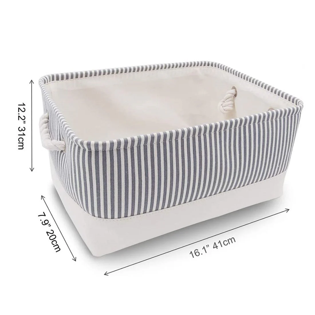 Stripe Thickened Canvas Storage Box - Image 36