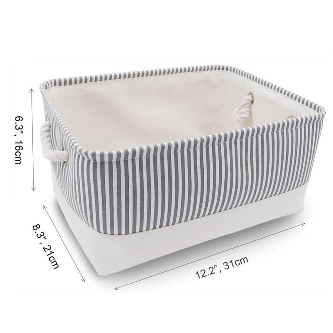 Stripe Thickened Canvas Storage Box - Image 42