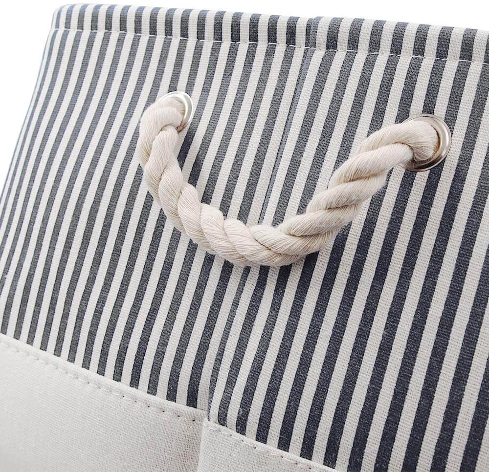 Stripe Thickened Canvas Storage Box - Image 43