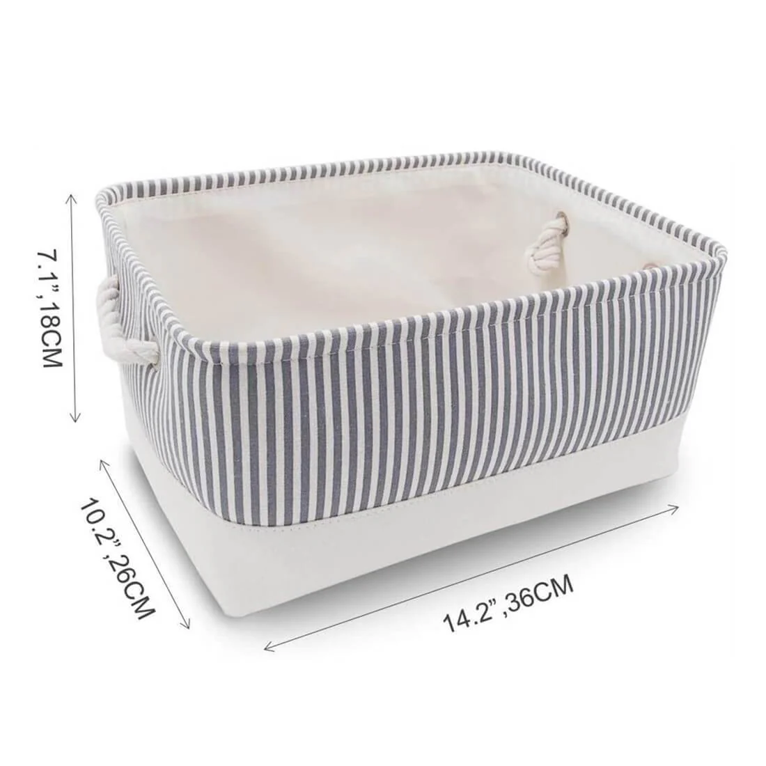 Stripe Thickened Canvas Storage Box - Image 52