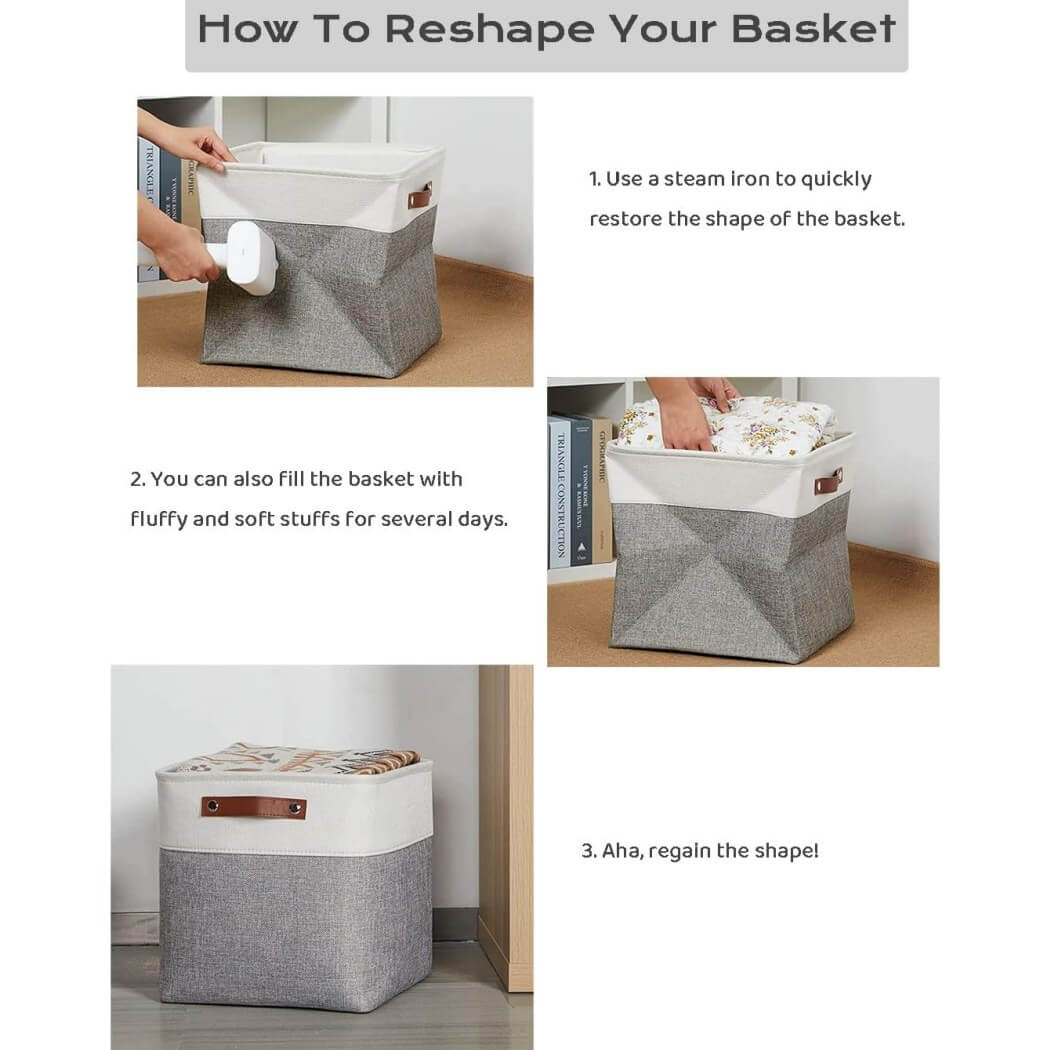 Versatile storage box for the living room Grey White mangata - Image 13