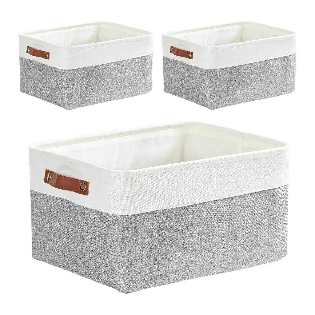 Versatile storage box for the living room Grey White mangata - Image 8