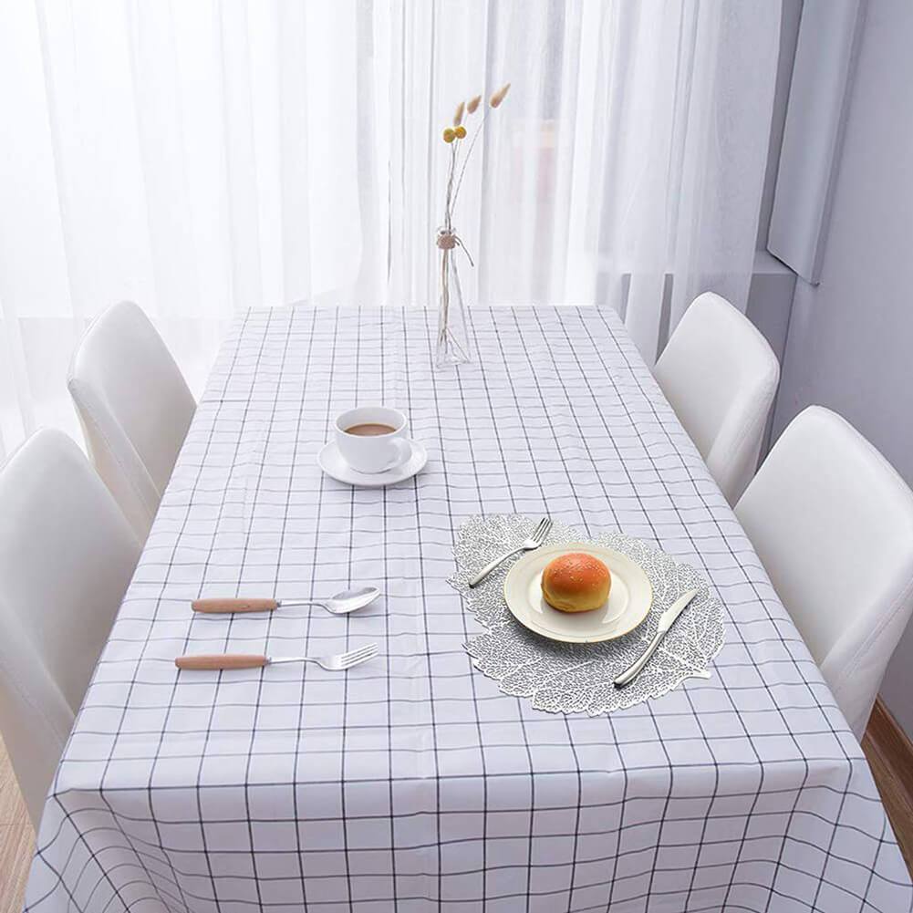 Vinyl Table Mats and Coasters Set (Silver-leaf) - Image 10