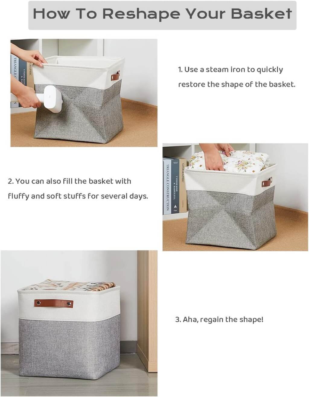 Waterproof Foldable Storage Box coldgrey&white - Image 6