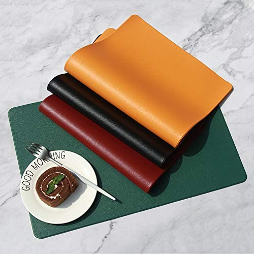 Wipeable Table mats, Orange Non-Slip Placemat Sets Mangata - Image 6
